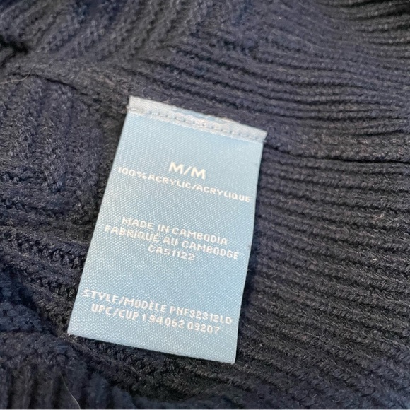 Vintage Penman’s Navy Blue Knit V-neck Sweater Women’s Medium - Picture 6 of 6